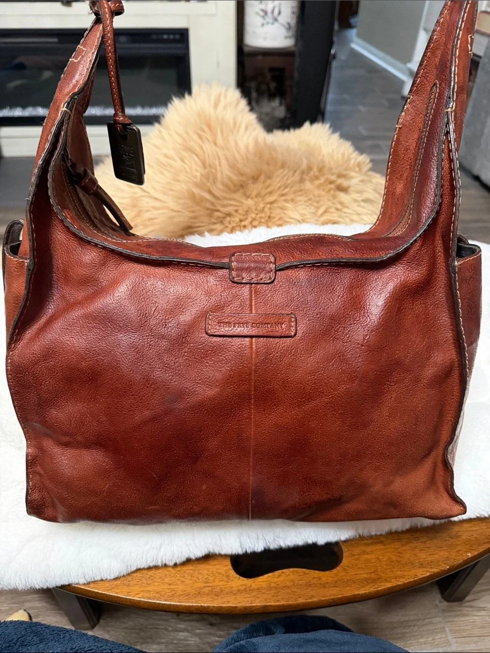Frye Artesian Hobo Bag in Whiskey Genuine Leather NWT